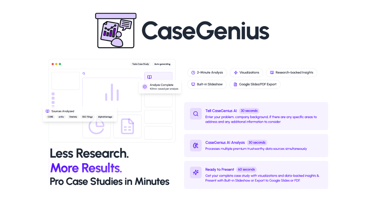 AI-powered business case study creation